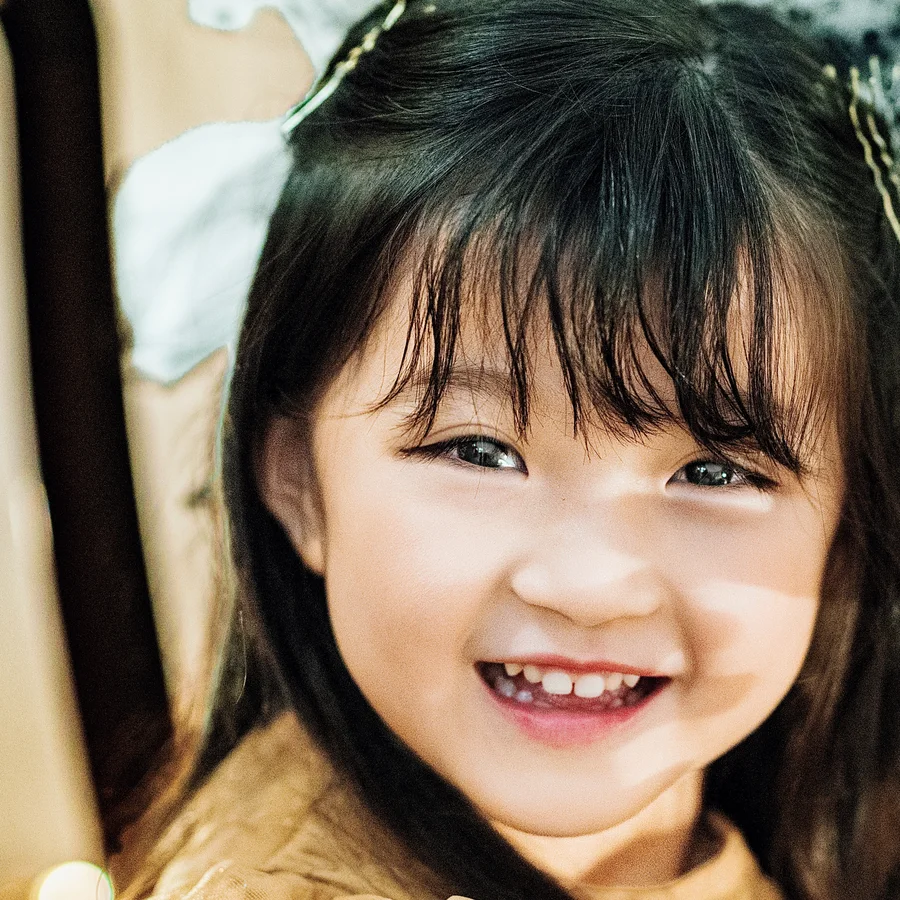 仕上がりの作例:お子さまの肌と表情